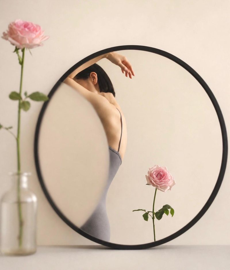 Femme devant un miroir, image symbolisant la relation au corps dans les TCA